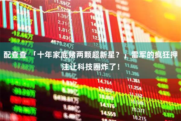 配查查 「十年家底赌两颗超新星？」雷军的疯狂押注让科技圈炸了！