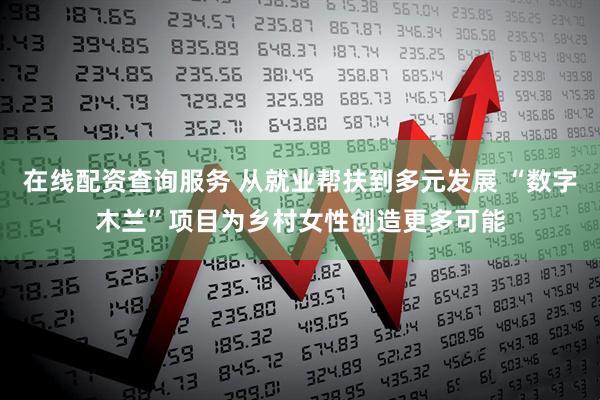 在线配资查询服务 从就业帮扶到多元发展 “数字木兰”项目为乡村女性创造更多可能